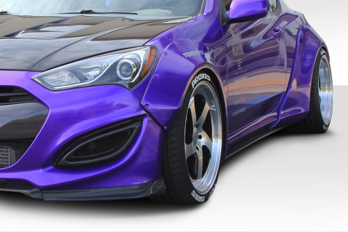 2010-2016 Hyundai Genesis Coupe Circuit 75 MM Front Fender Flares - FRP