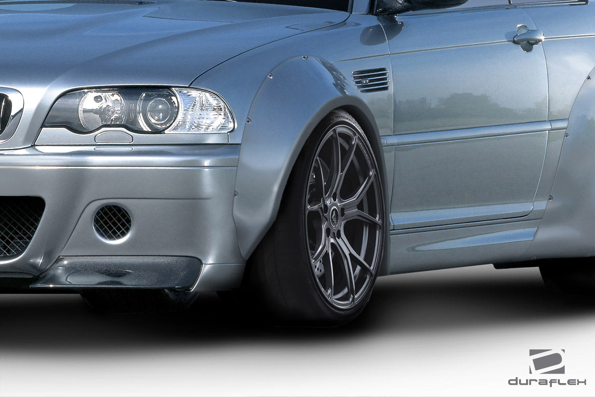 2001-2006 BMW M3 E46 Circuit Style 50mm Front Fender Flares - FRP