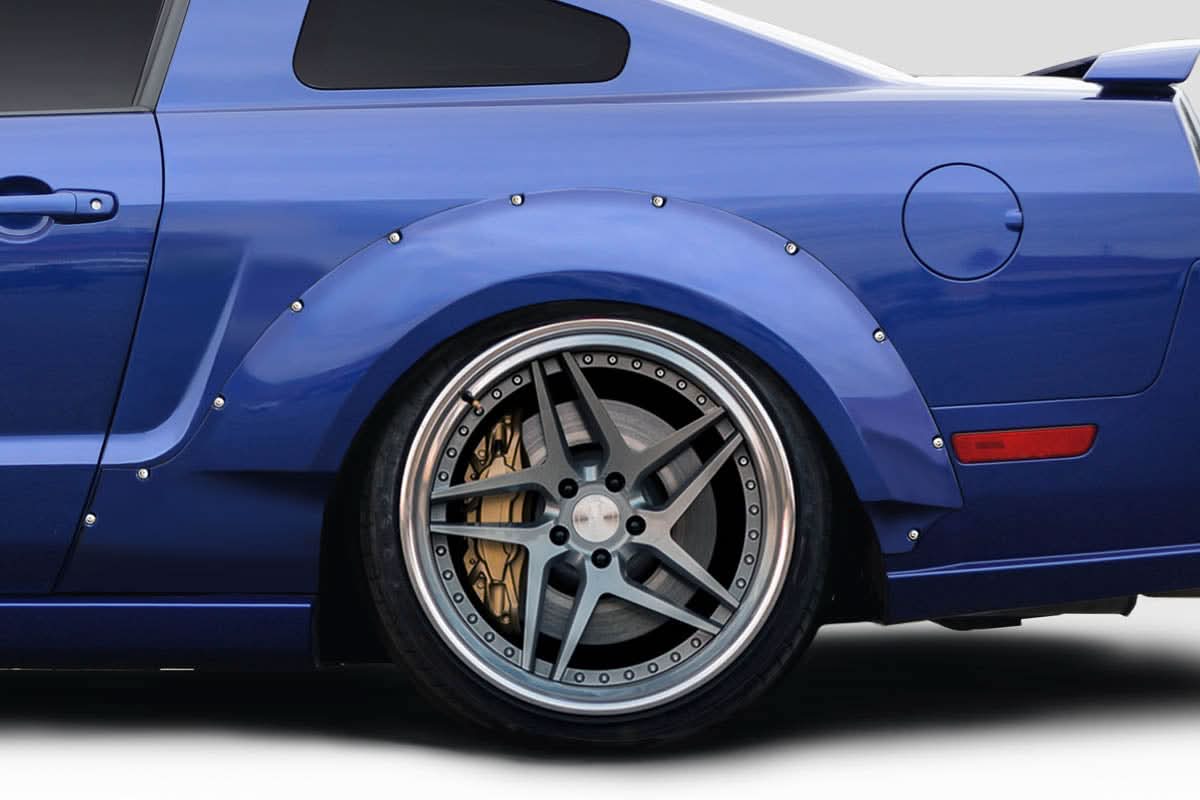 2005-2009 Ford Mustang Circuit Style Wide Body Rear Fender Flares - FRP