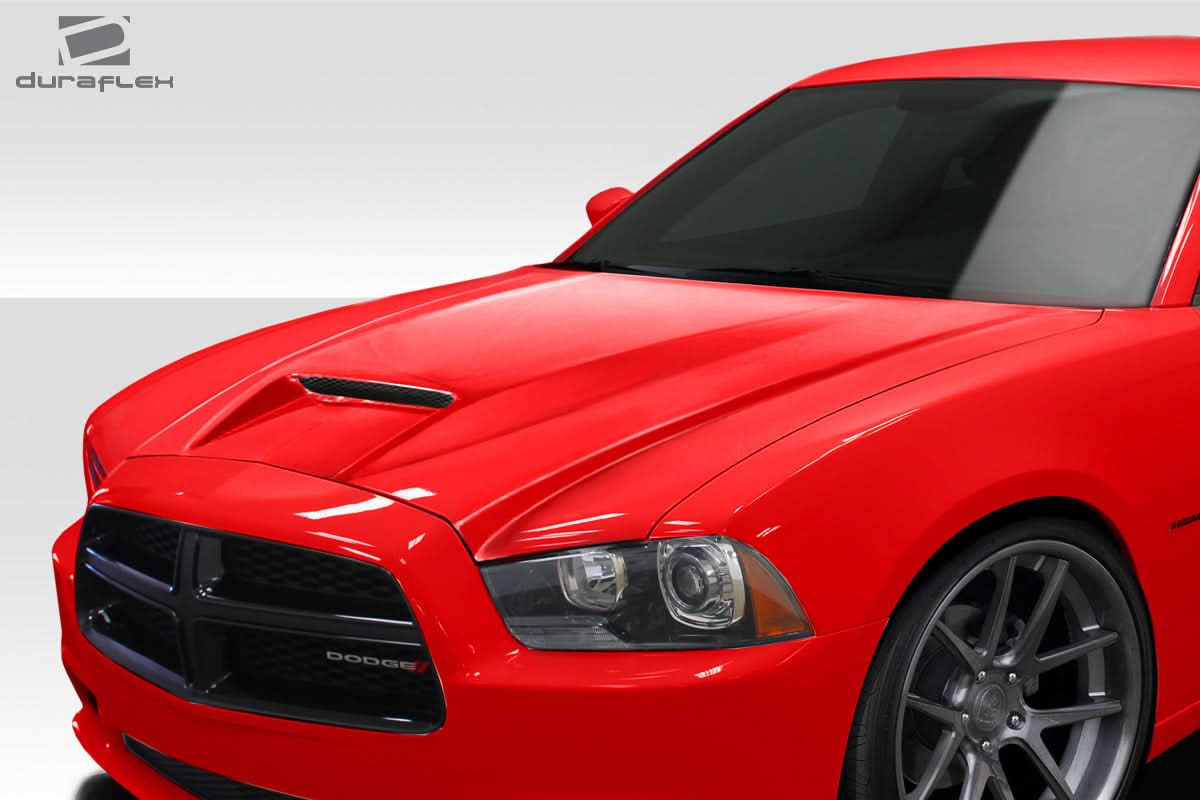 2011-2014 Dodge Charger SRT 2 Style Hood - 1 Piece - FRP