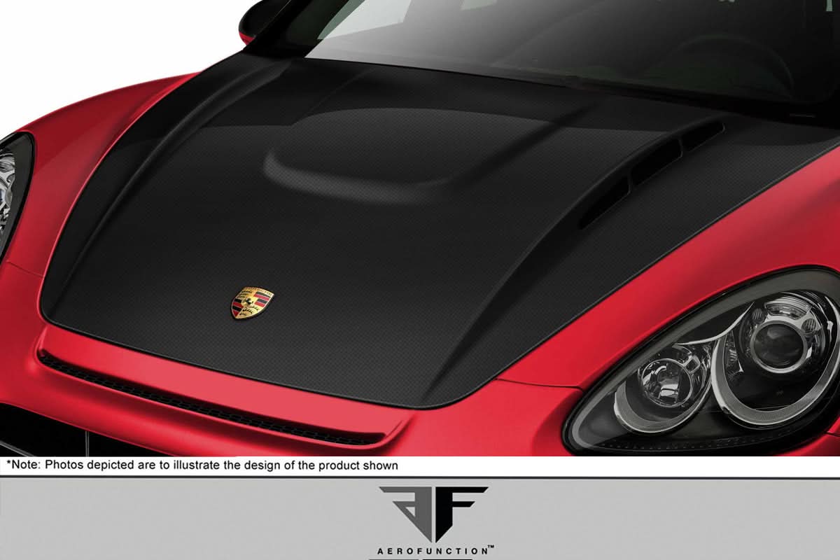 2011-2014 Porsche Cayenne AF-3 Style Hood - Carbon Fiber