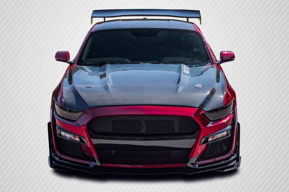2015-2017 Ford Mustang GT350 Look Hood - Carbon Fiber
