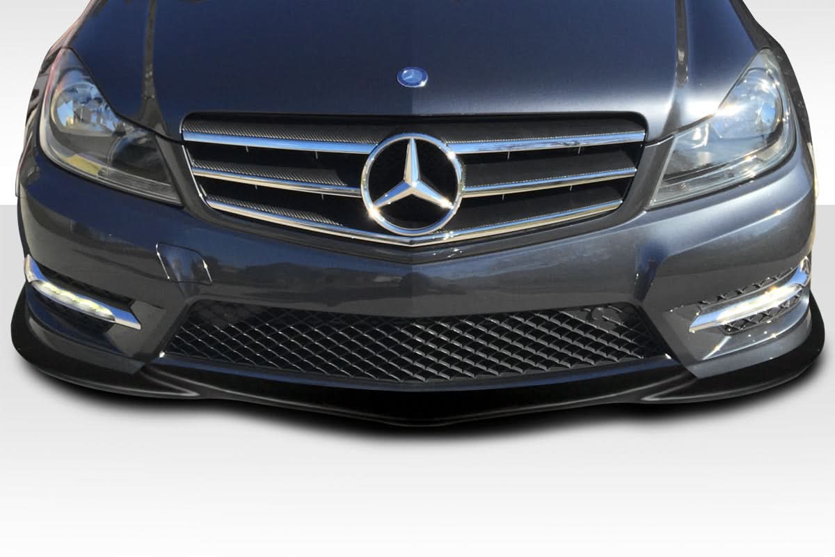 2012-2014 Mercedes C Class L Sport Style Front Lip Spoiler - FRP
