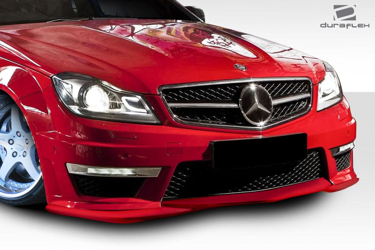 2012-2014 Mercedes C Class L Sport Style Front Lip Spoiler - FRP