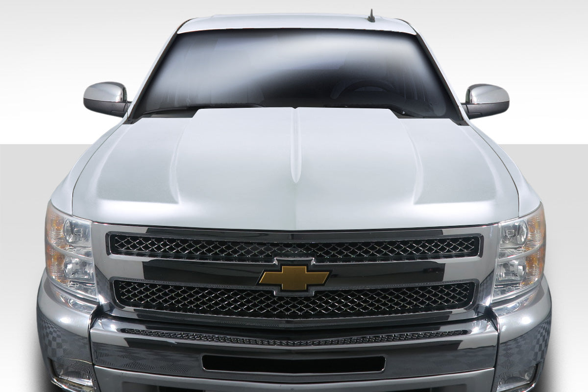 2007-2013 Chevrolet Silverado Cowl Style Hood - 1 Piece - FRP