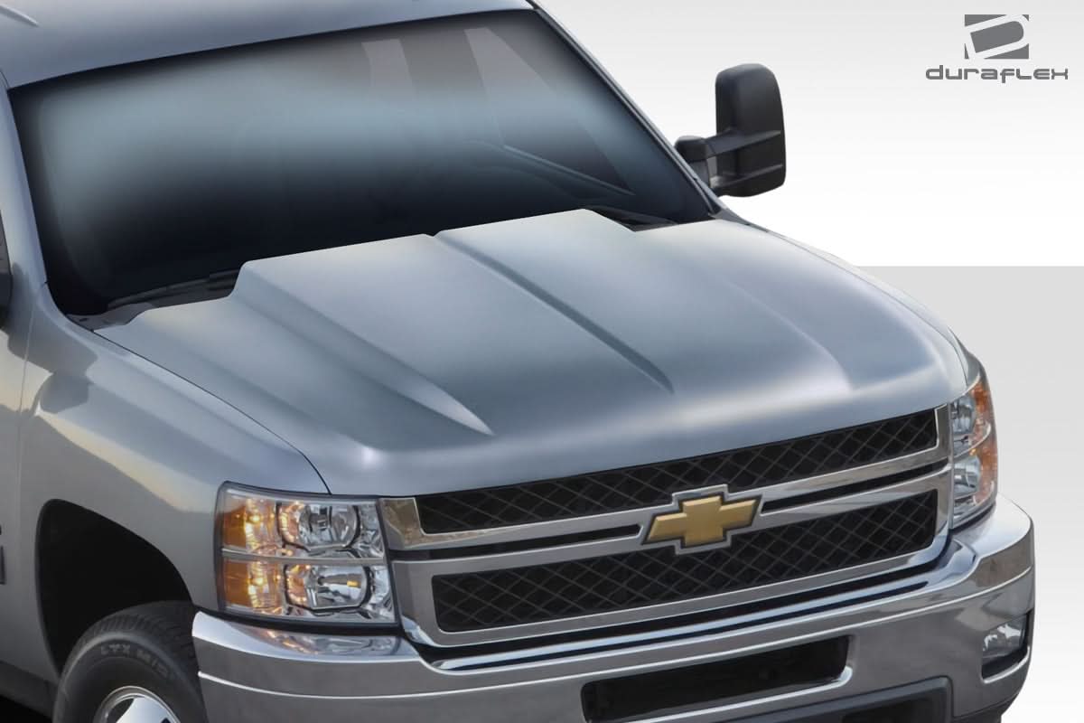 2007-2013 Chevrolet Silverado Cowl Style Hood - 1 Piece - FRP