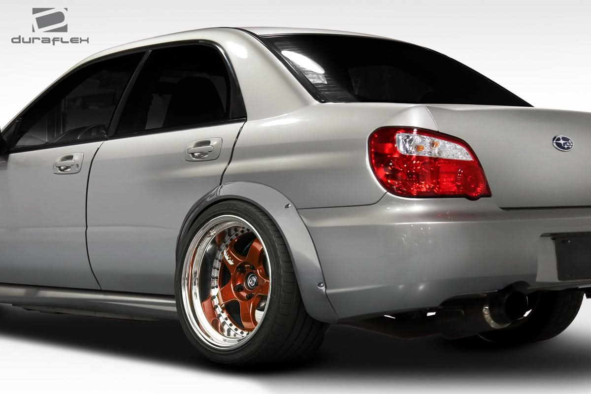 2004-2007 Subaru Impreza WRX STI Rally Style Rear Fender Flares - 4 Piece - FRP