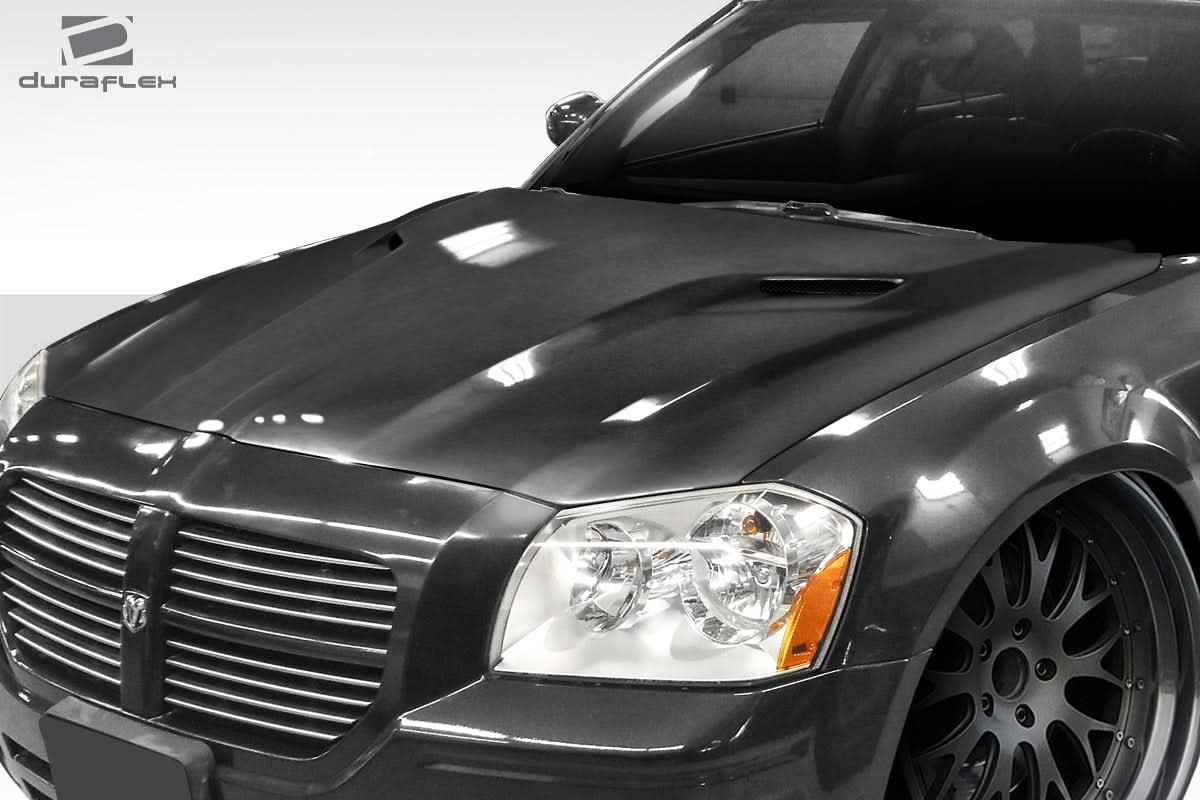2005-2007 Dodge Magnum Challenger Look Hood - 1 Piece - FRP