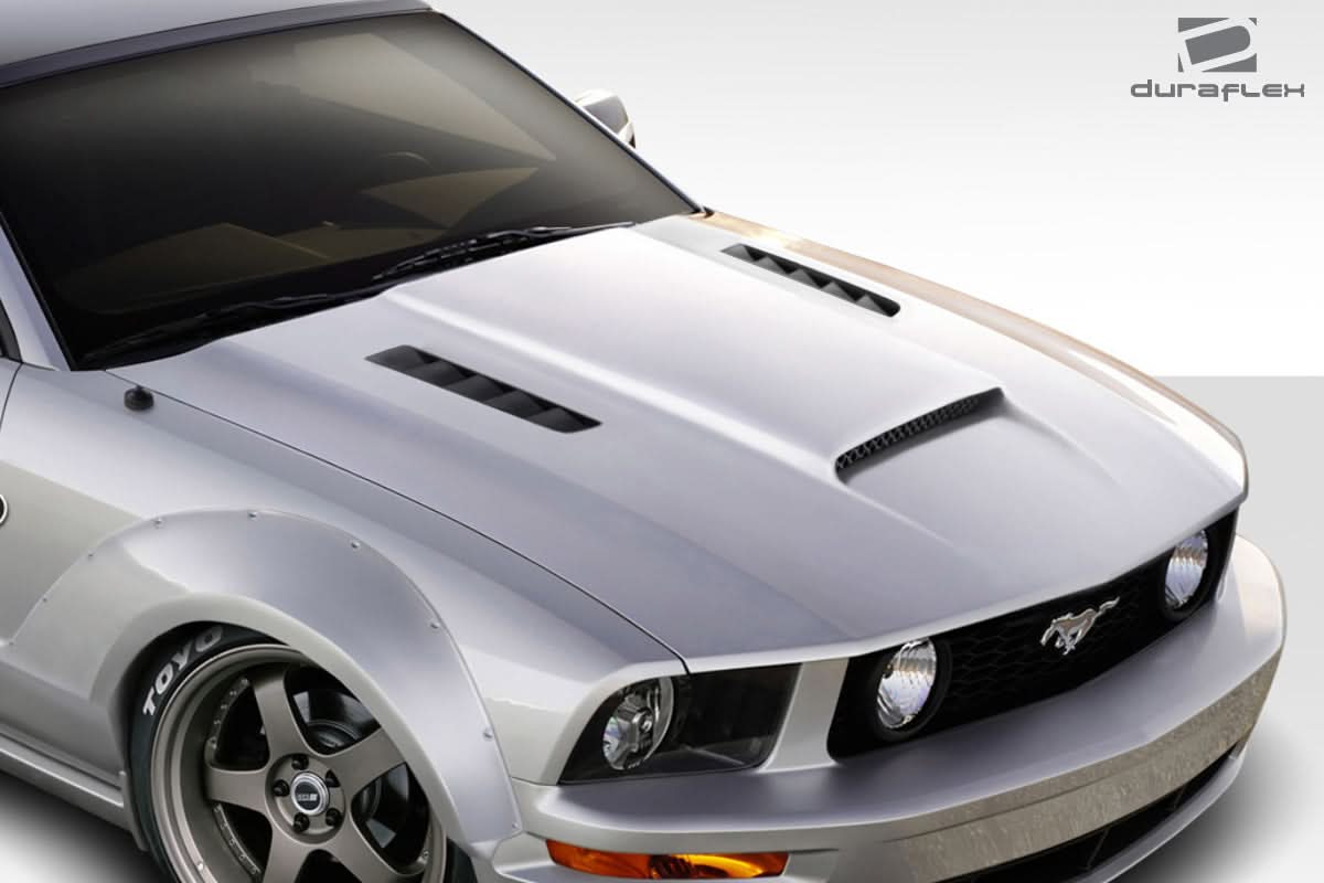 2005-2009 Ford Mustang CVX Version 3 Style Hood - 1 Piece - FRP