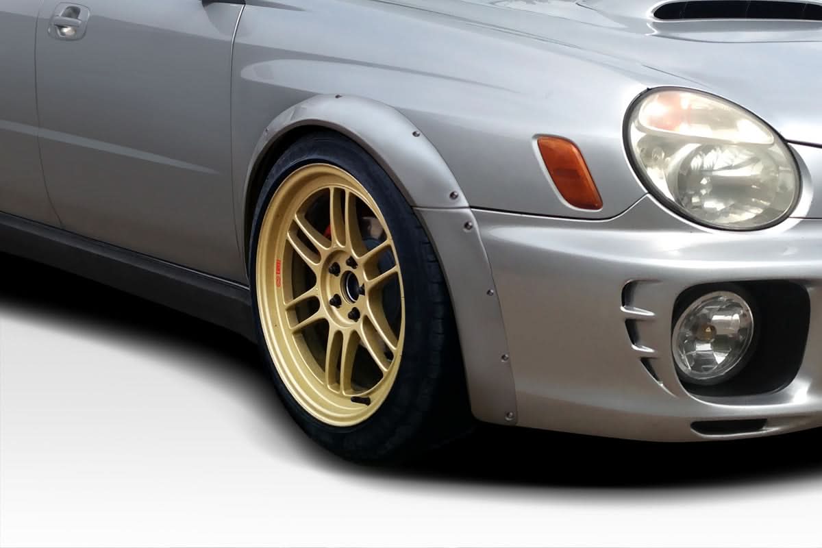 2002-2003 Subaru Impreza WRX Race Style Front Fender Flares - 4 Piece - FRP