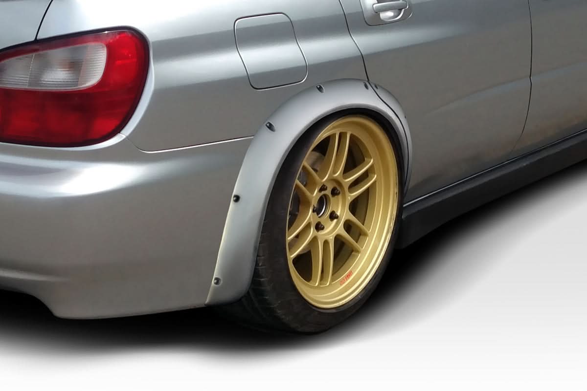 2004-2007 Subaru Impreza WRX Race Style Rear Fender Flares - FRP