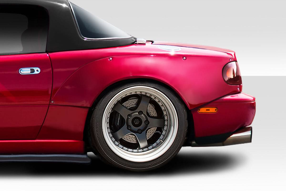1990-1997 Mazda Miata Circuit Style Rear Fender Flares (+40mm) - FRP