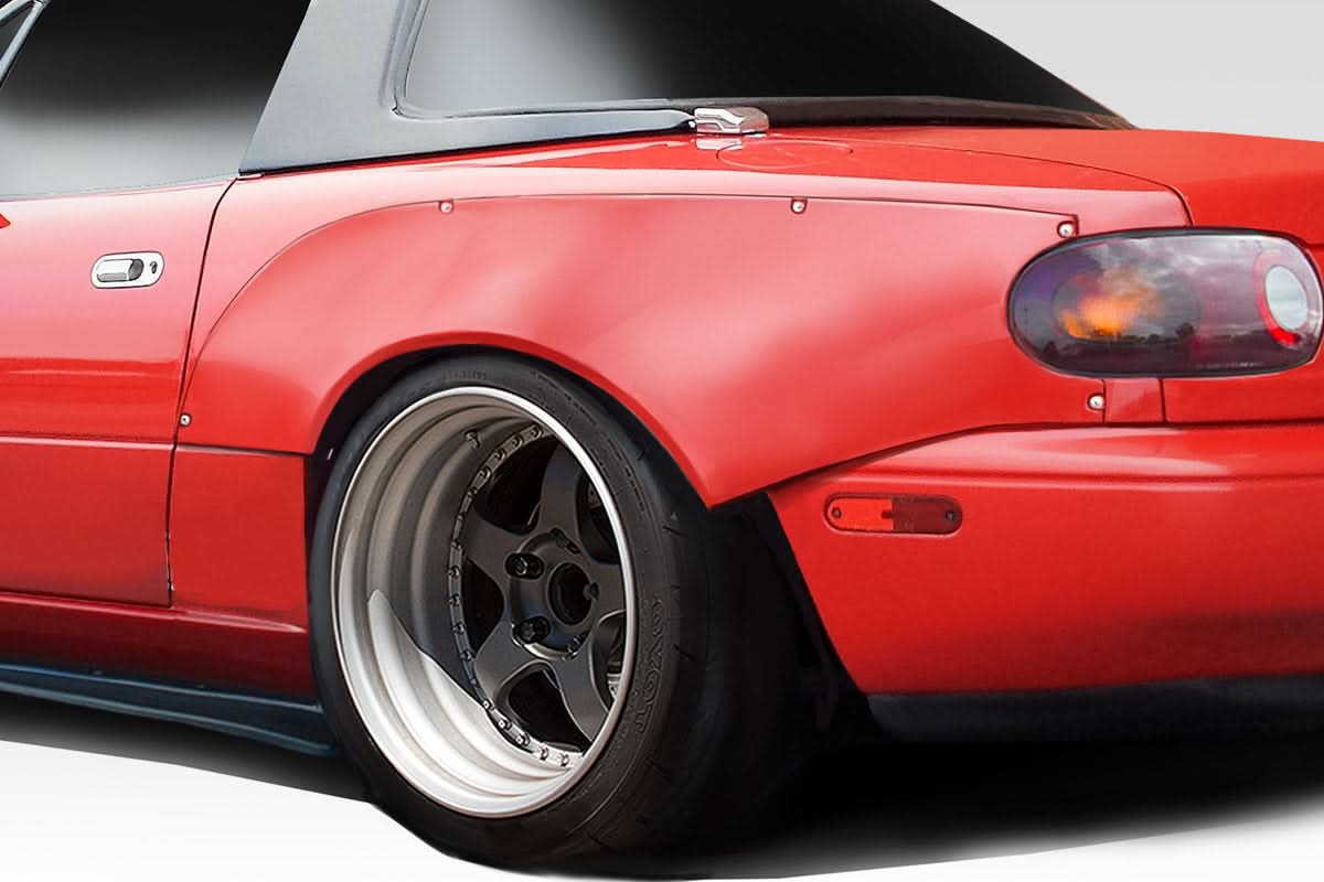 1990-1997 Mazda Miata Circuit Style Rear Fender Flares (+40mm) - FRP