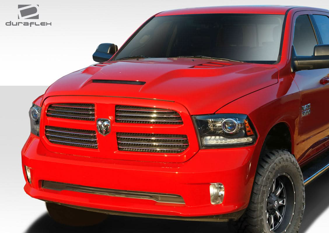 2009-2018 Dodge Ram 1500 RK-S Style Ram Air Hood - FRP