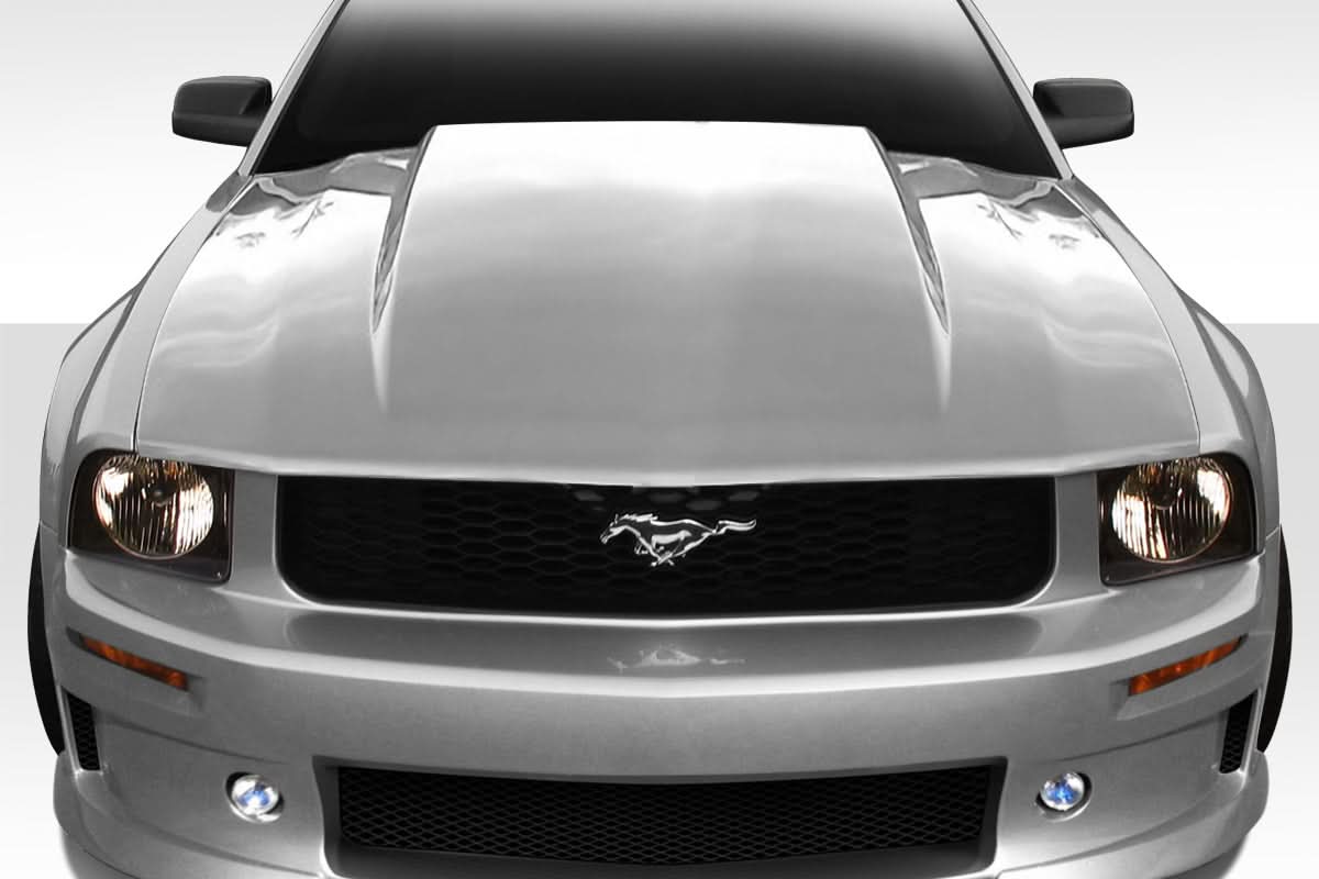 2005-2009 Ford Mustang 2.5 Inch Cowl Hood - 1 Piece - FRP