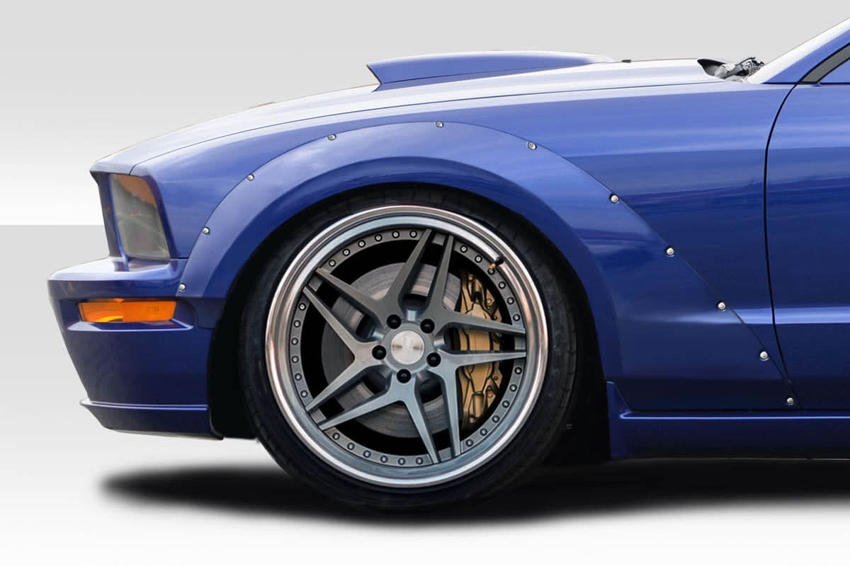 2005-2009 Ford Mustang Circuit Style Wide Body Fender Flares - FRP