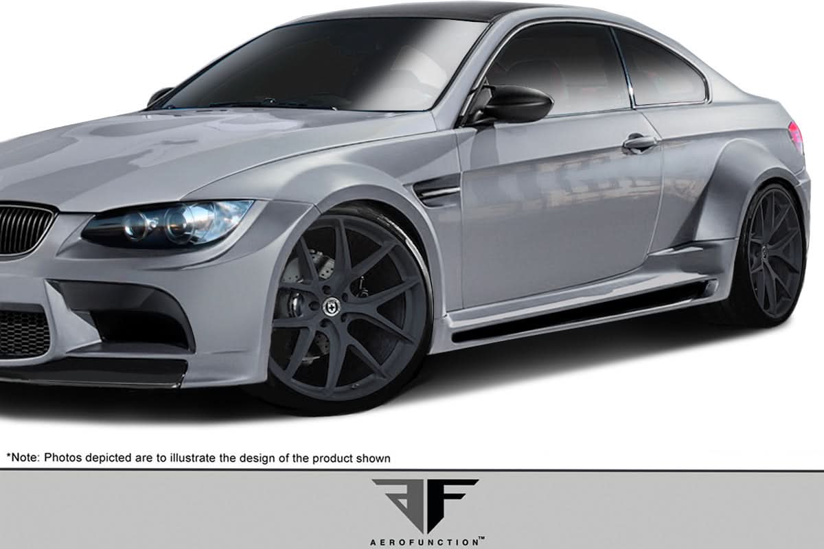2008-2013 BMW M3 E92 AF-5 Style Wide Body Side Skirts - FRP