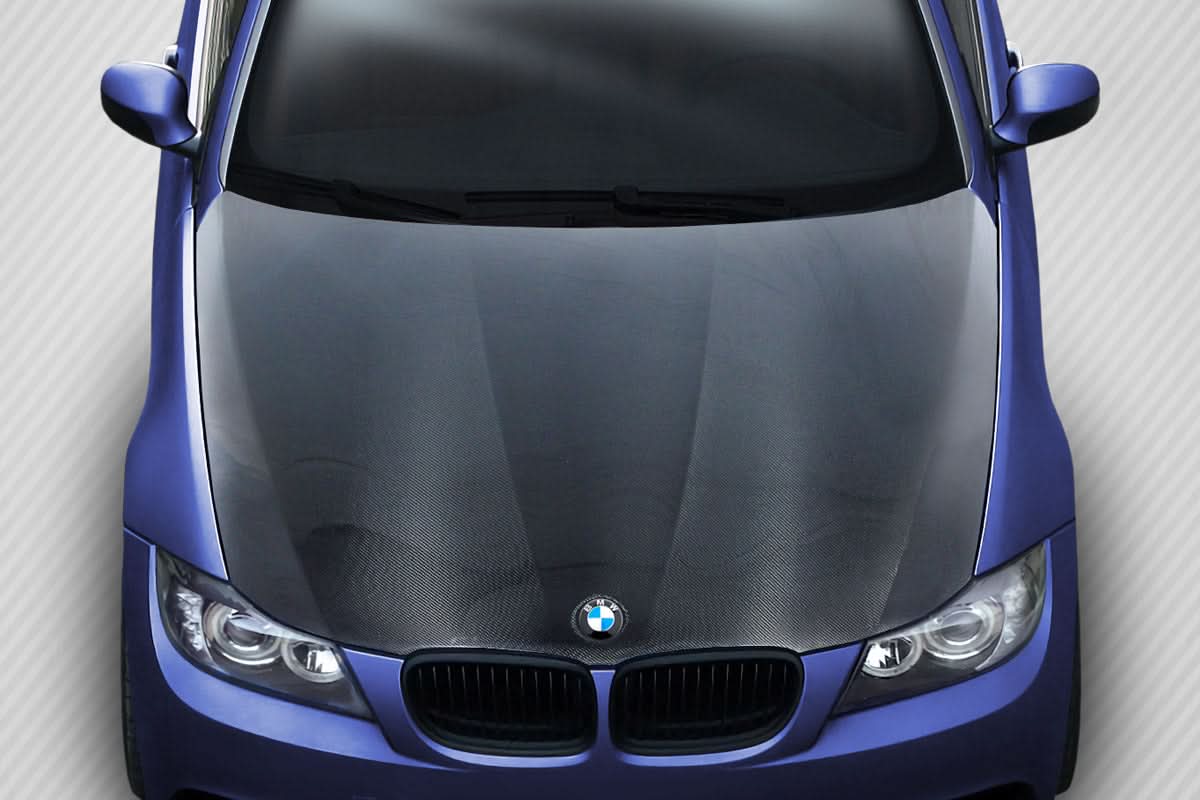 2009-2011 BMW 3 Series E90 4DR OEM Look Hood - Carbon Fiber