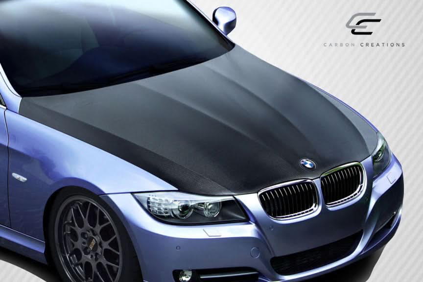 2009-2011 BMW 3 Series E90 4DR OEM Look Hood - Carbon Fiber
