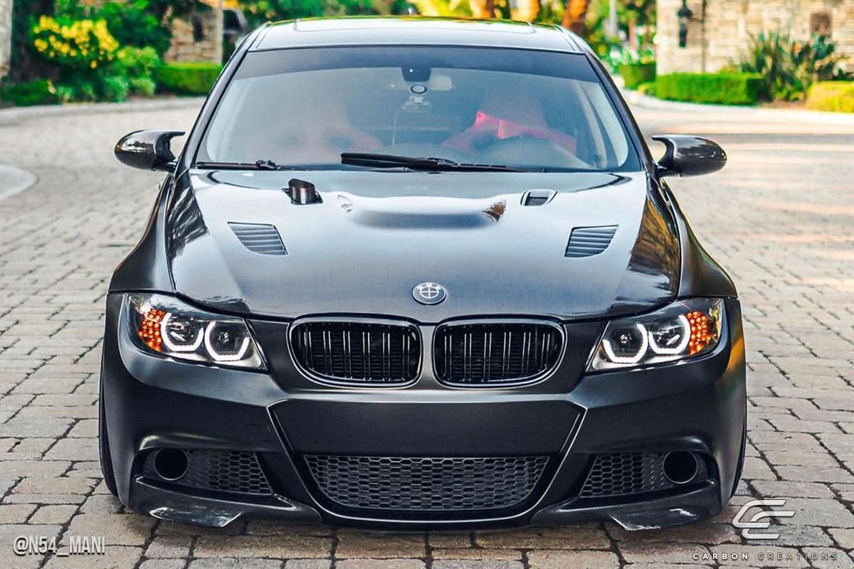 2009-2011 BMW 3 Series E90 DriTech AF1 Style Hood - Carbon Fiber