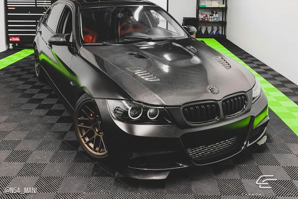 2009-2011 BMW 3 Series E90 DriTech AF1 Style Hood - Carbon Fiber