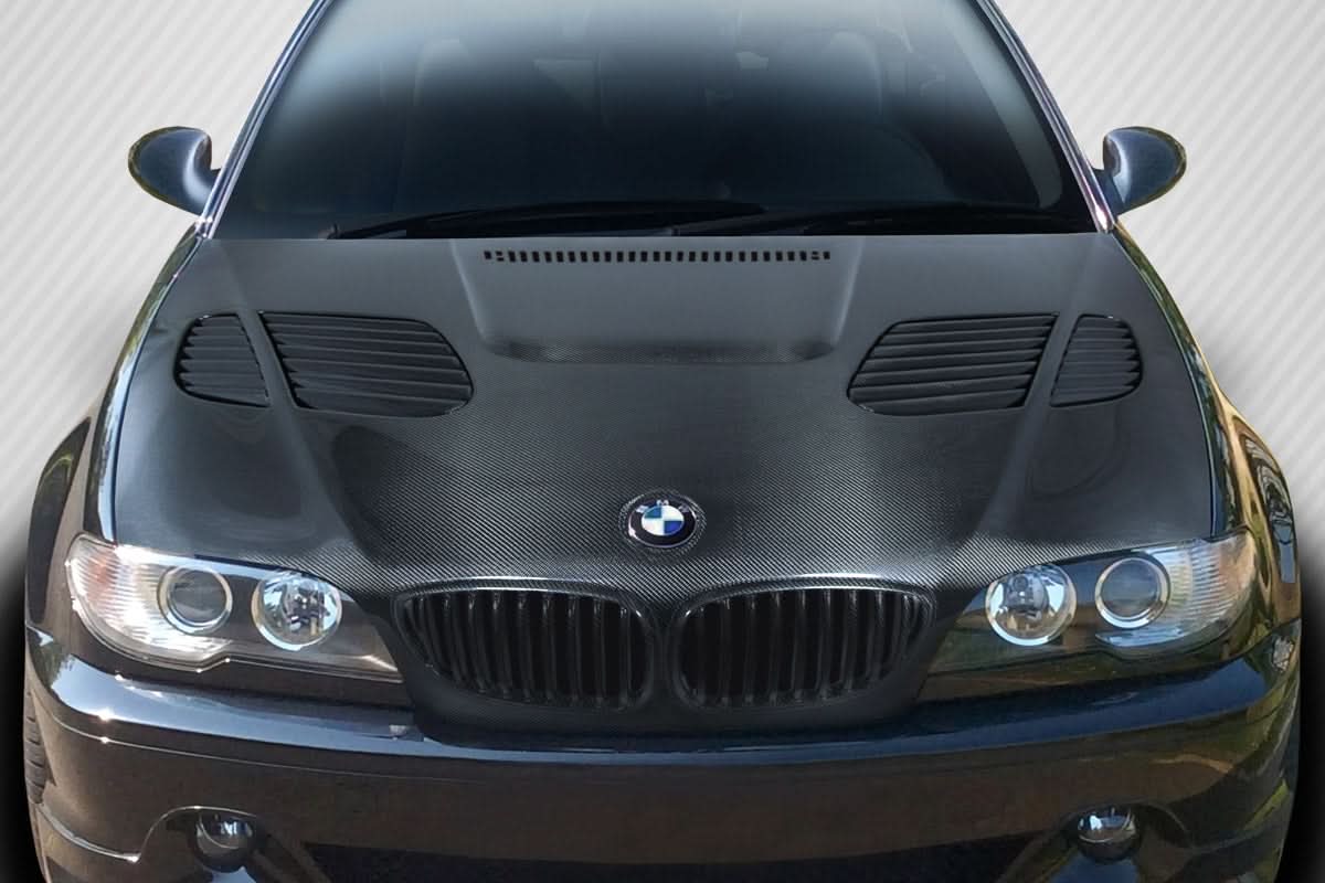 2004-2006 BMW 3 Series E46 GTR Style Hood - Carbon Fiber
