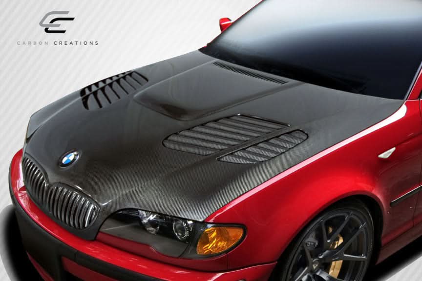 2004-2006 BMW 3 Series E46 GTR Style Hood - Carbon Fiber