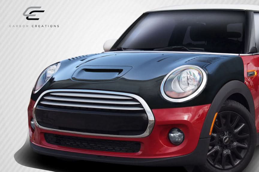 2014-2024 Mini Cooper S Racer Style Hood - Dry Carbon Fiber