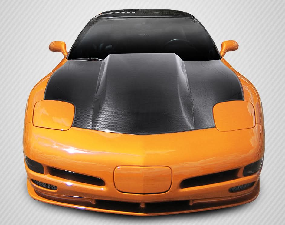 1997-2004 Chevrolet Corvette C5 DriTech Style Cowl Hood - Carbon Fiber