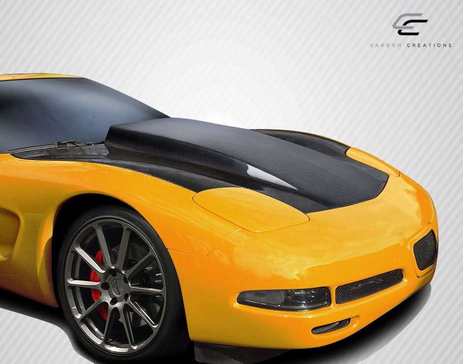 1997-2004 Chevrolet Corvette C5 DriTech Style Cowl Hood - Carbon Fiber