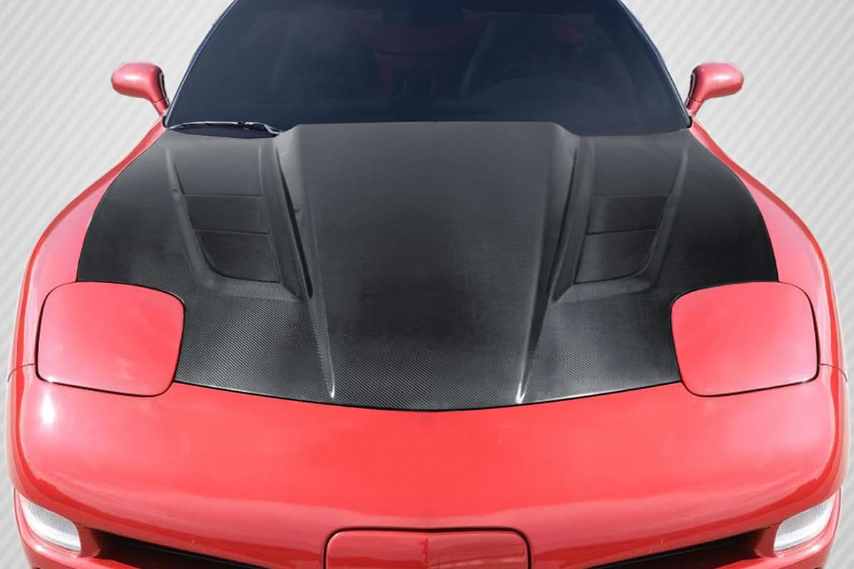 1997-2004 Chevrolet Corvette C5 H Design Style Hood - Carbon Fiber