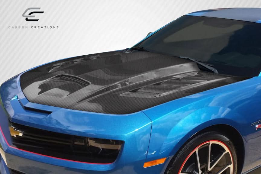 2010-2015 Chevrolet Camaro TS-2 Style Hood - Carbon Fiber