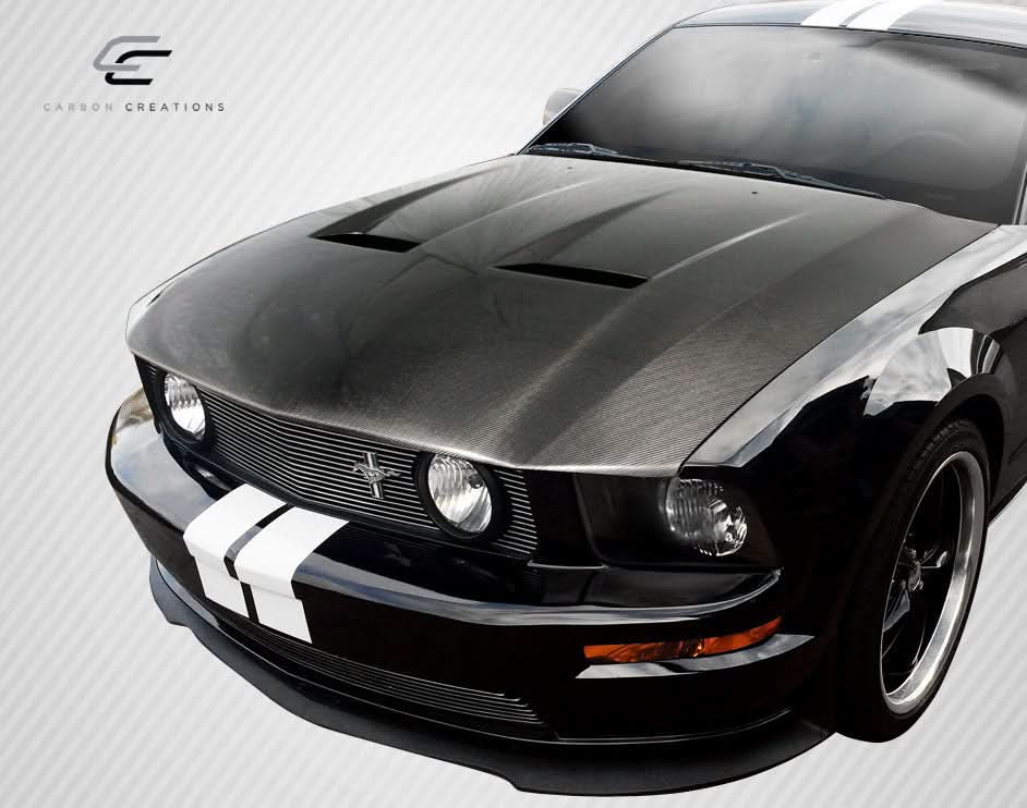 2005-2009 Ford Mustang CVX Style Hood - Carbon Fiber