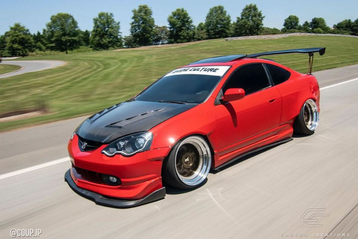 2002-2006 Acura RSX DriTech TS-2 Style Hood - Carbon Fiber