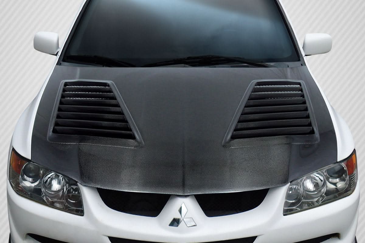 2003-2006 Mitsubishi Lancer Evolution DriTech Track Style Hood - Carbon Fiber