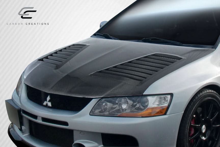 2003-2006 Mitsubishi Lancer Evolution DriTech Track Style Hood - Carbon Fiber