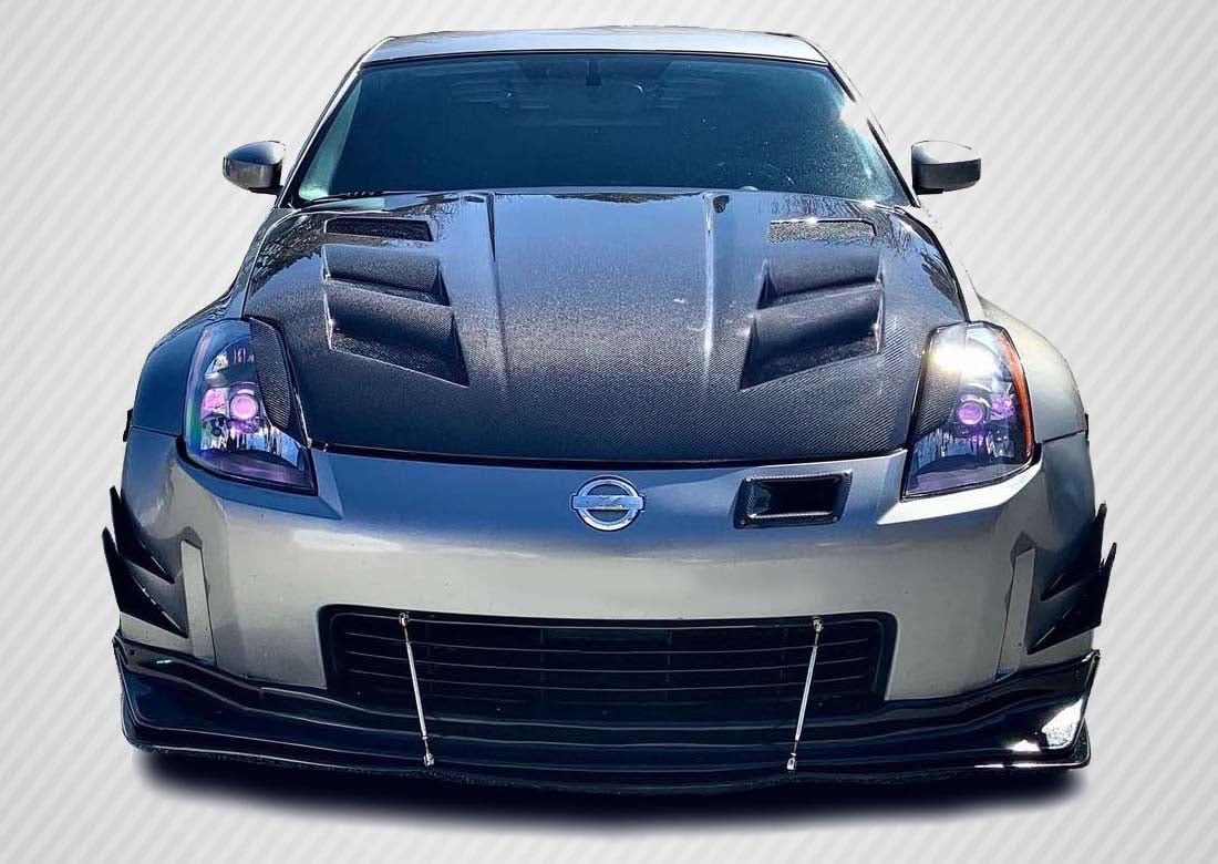 2003-2006 Nissan 350Z AM-S Style Hood - Carbon Fiber