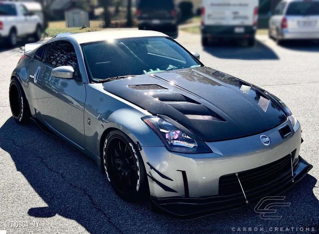 2003-2006 Nissan 350Z AM-S Style Hood - Carbon Fiber