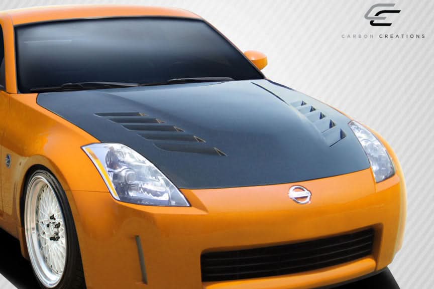 2003-2006 Nissan 350Z TS-2 Style Hood - Carbon Fiber