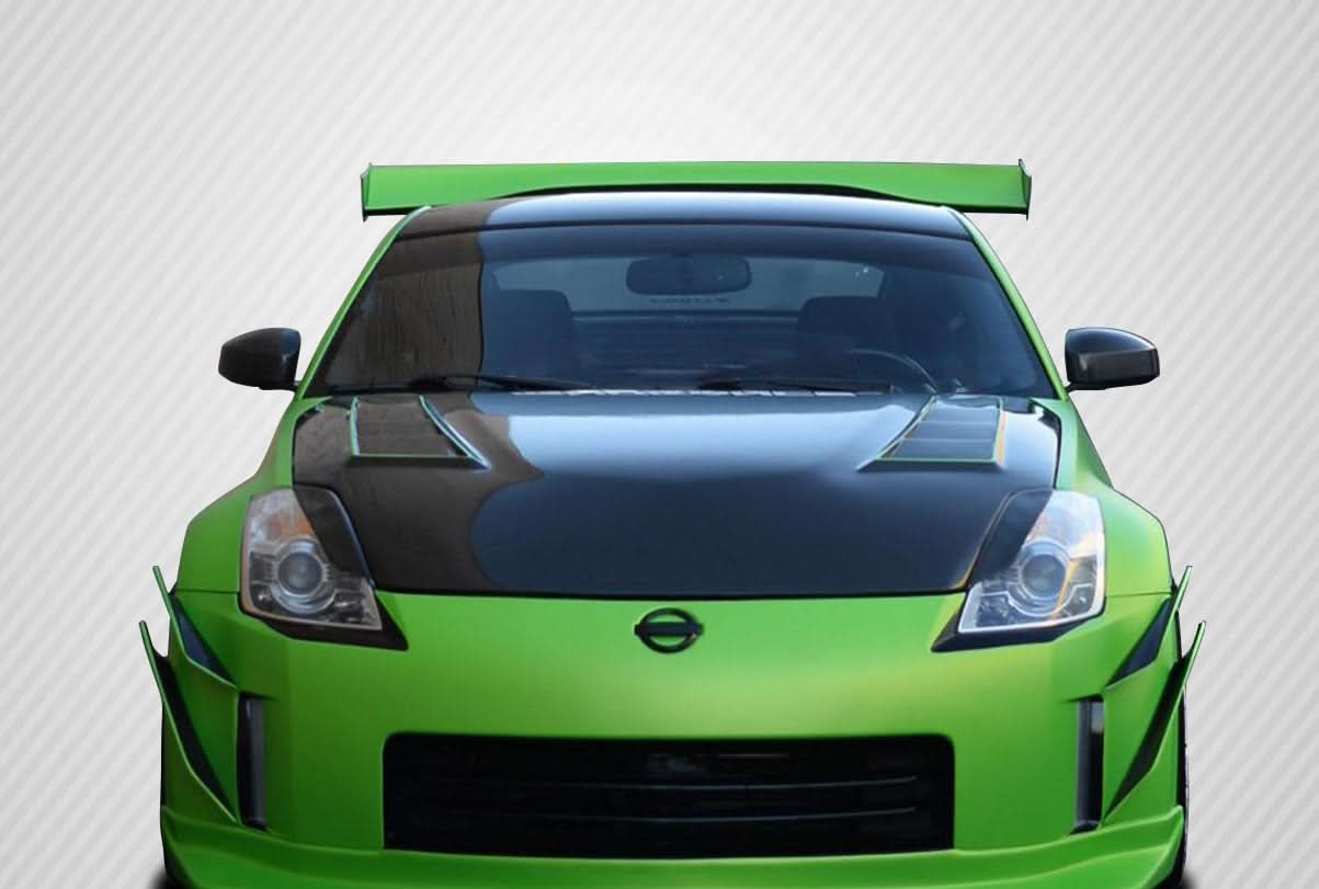 2003-2008 Nissan 350Z TS-3 Style Hood - Carbon Fiber