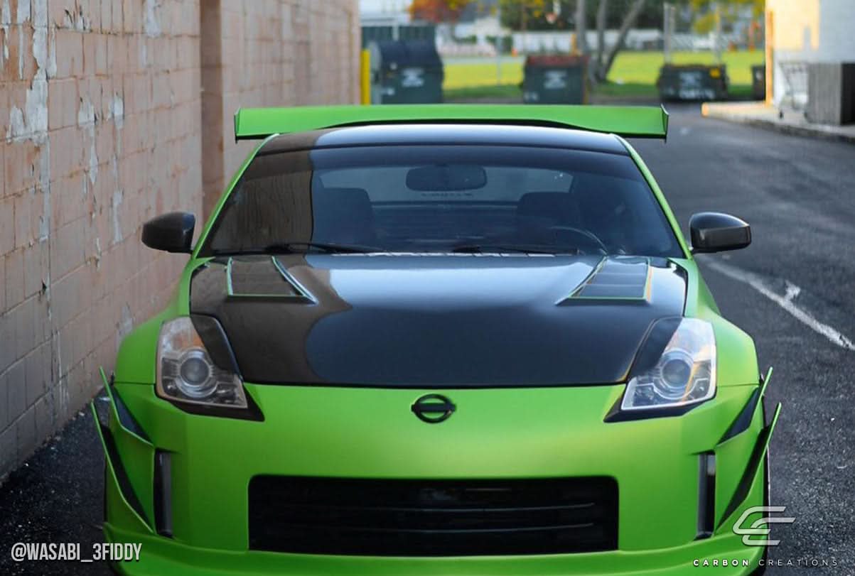 2003-2008 Nissan 350Z TS-3 Style Hood - Carbon Fiber