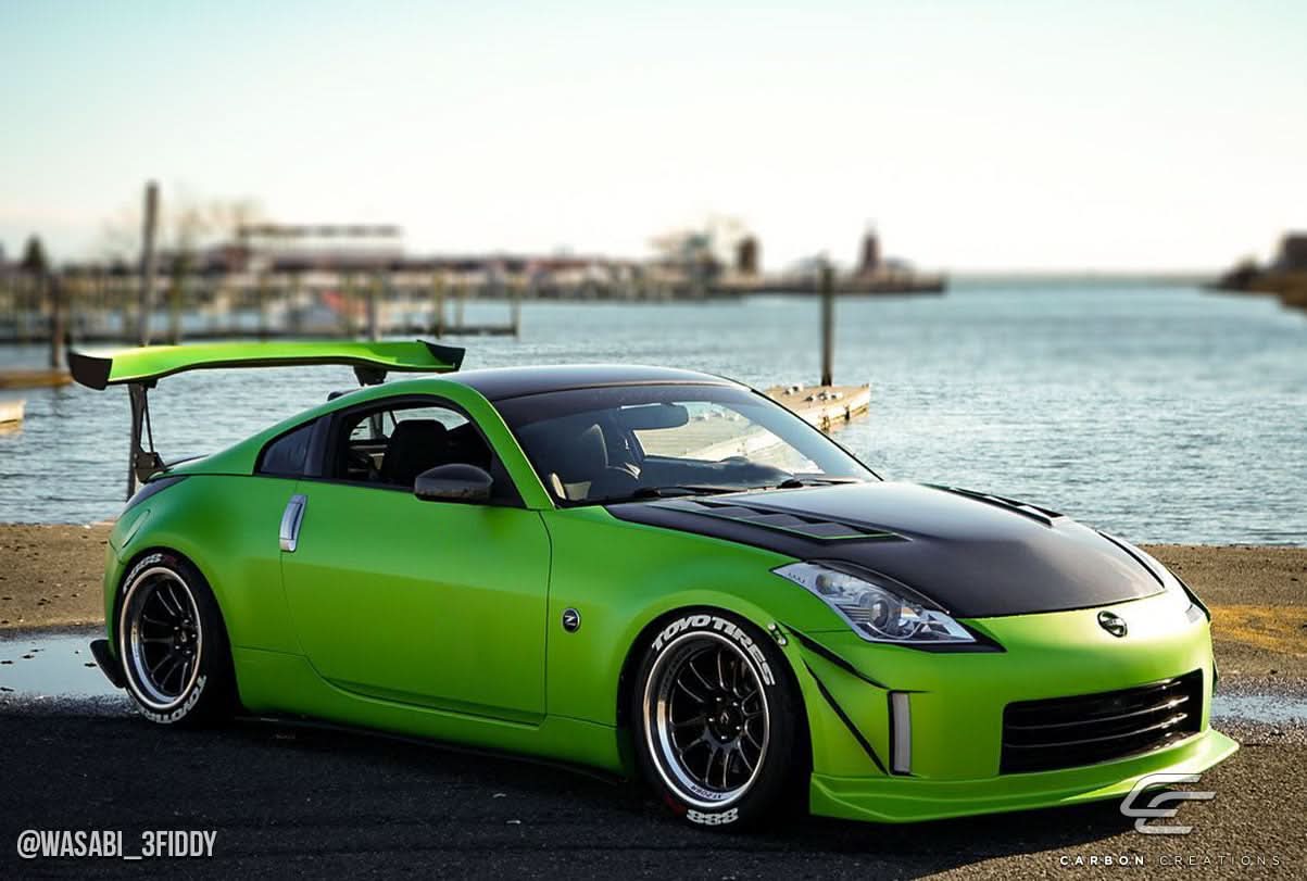 2003-2008 Nissan 350Z TS-3 Style Hood - Carbon Fiber