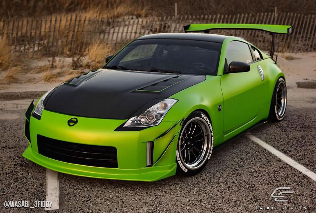 2003-2008 Nissan 350Z TS-3 Style Hood - Carbon Fiber