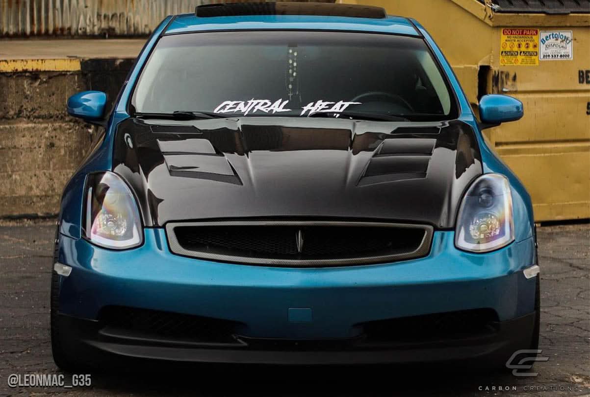 2003-2007 Infiniti G35 AM-S Style Hood - Carbon Fiber