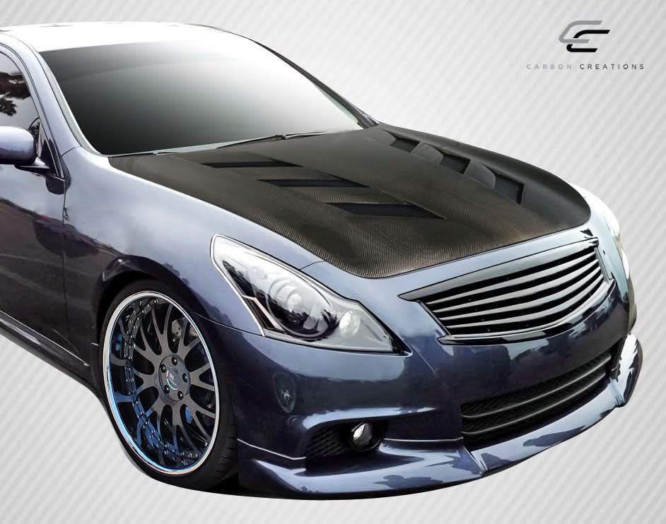 2007-2013 Infiniti G Sedan/2015 Q40 AM-S Style Hood - Carbon Fiber