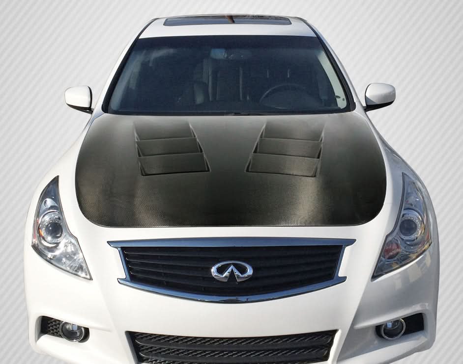 2007-2013 Infiniti G Sedan TS-1 Style Hood - Carbon Fiber