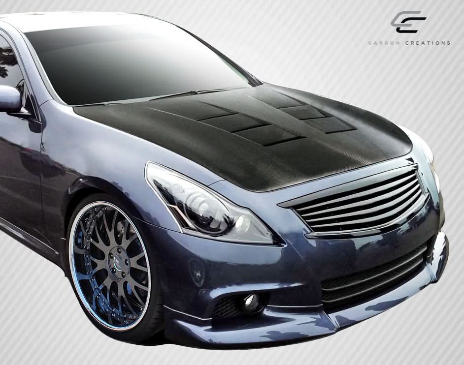 2007-2013 Infiniti G Sedan TS-1 Style Hood - Carbon Fiber