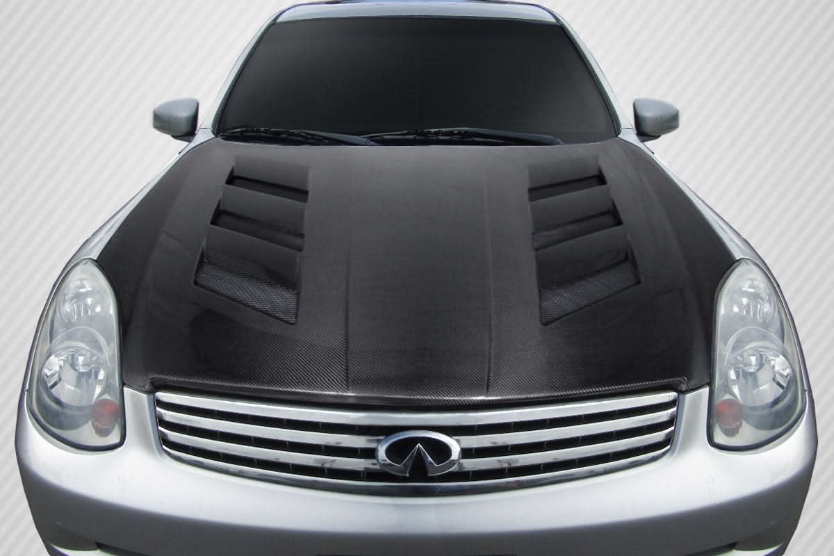 2003-2004 Infiniti G35 AM-S Style Hood - Dry Carbon