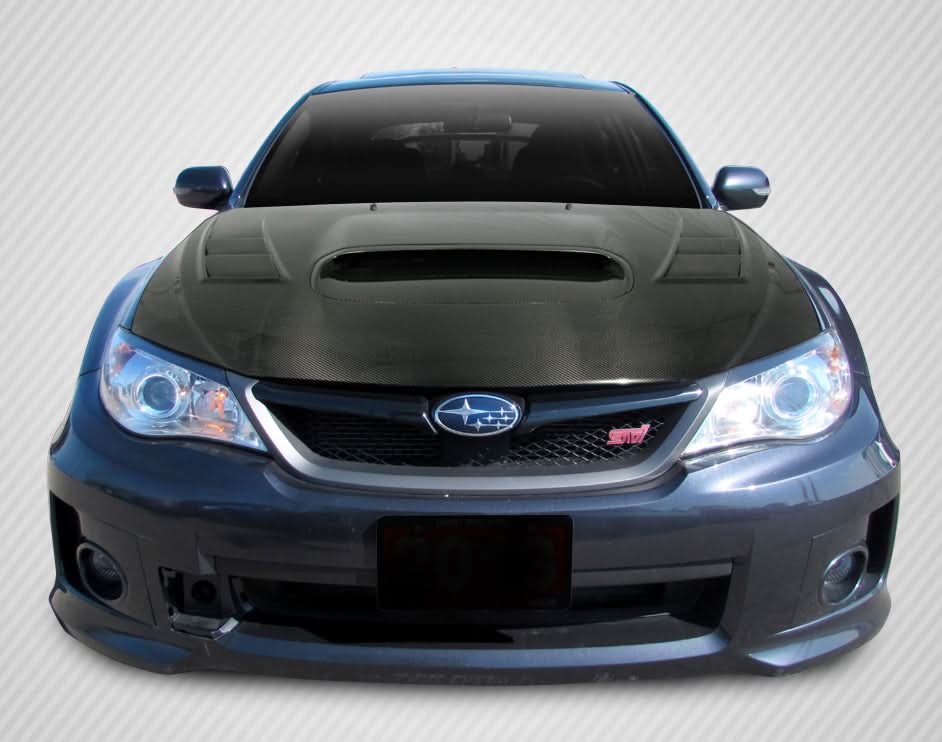 2008-2014 Subaru Impreza WRX STI TS-1 Style Hood - Dry Carbon