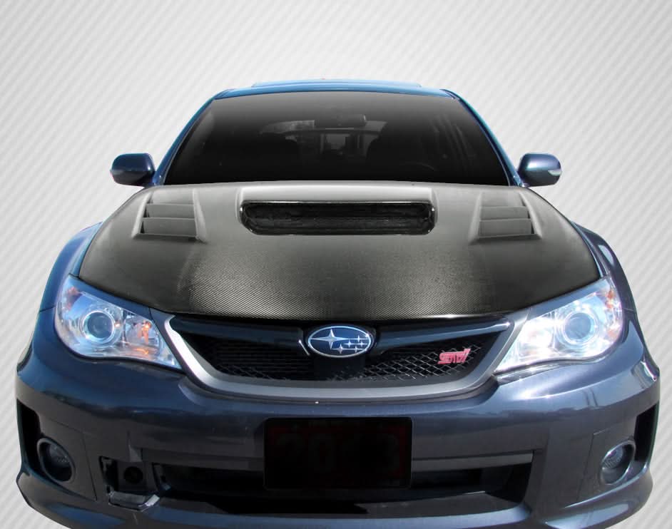 2008-2014 Subaru Impreza WRX STI DriTech C-1 Style Hood - Carbon Fiber